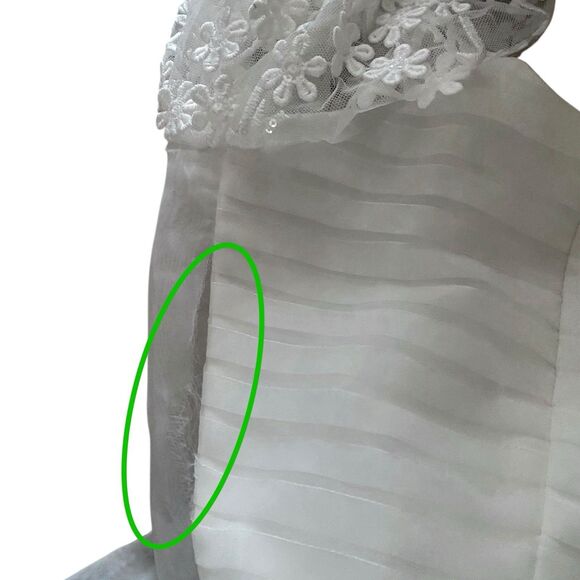 Lulus Charming Potential Mini Dress Womens M White Backless Puff Sleeve Party - Picture 4 of 10